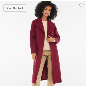 J. Crew Burgundy Trench Coat